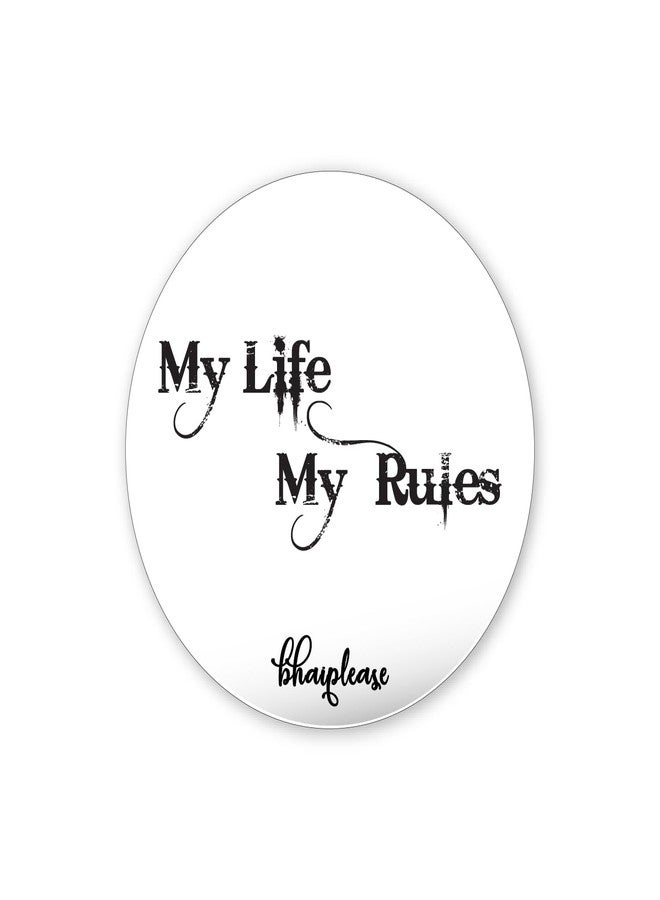 Bhai Please My Life My Rules Pin Badges | 44mm Round Shaped Pin- Badge | Pin-Back Button Badge | Gift for Birthday, Events (Pack of 10) - Image 1
